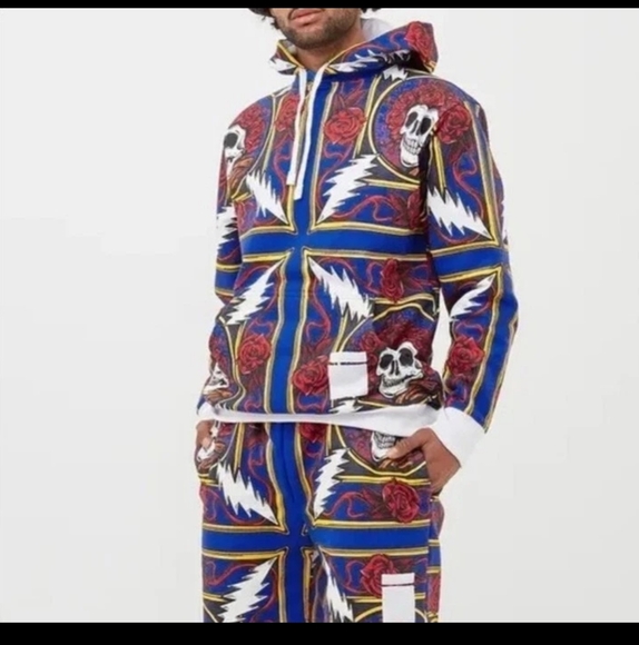 Chinatown Market X Grateful DEAD Bandana Print Hoodie New NWT